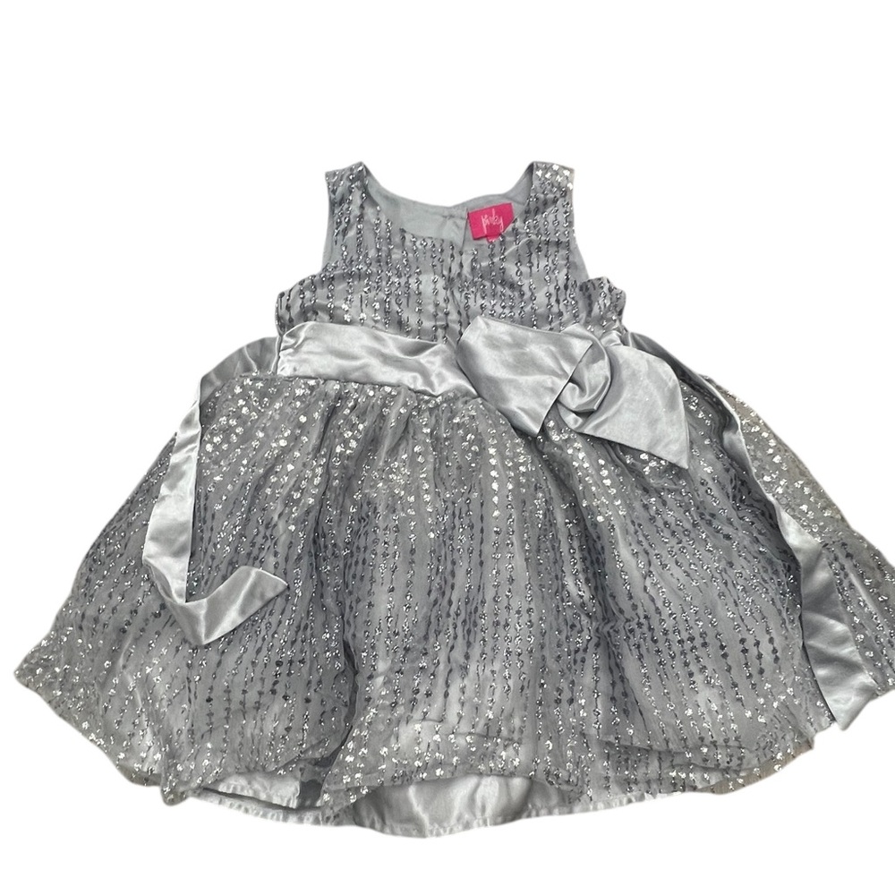 Pinky Silver and Black Sequin Dress 3T